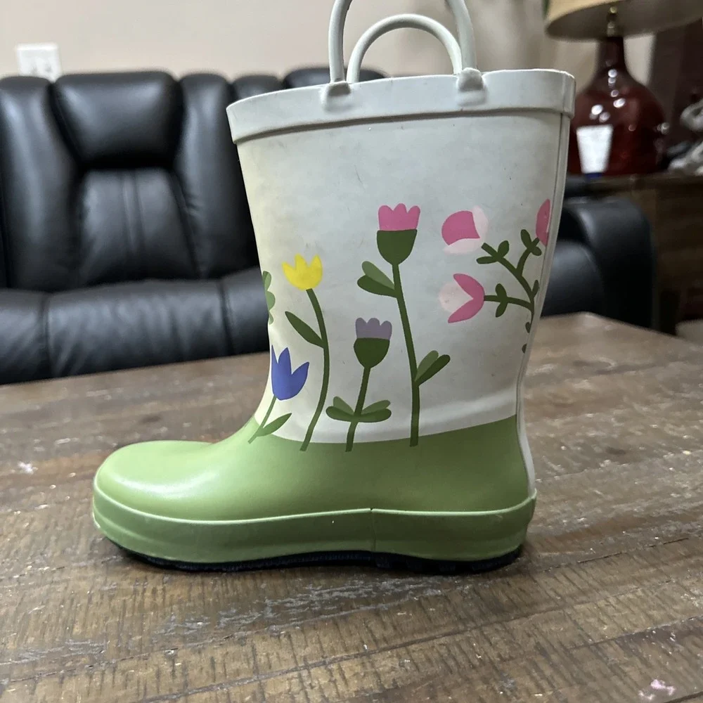 Toddler Kids Rain‎ Boots Size 12 Target Snail Ladybug Garden Cottagecore